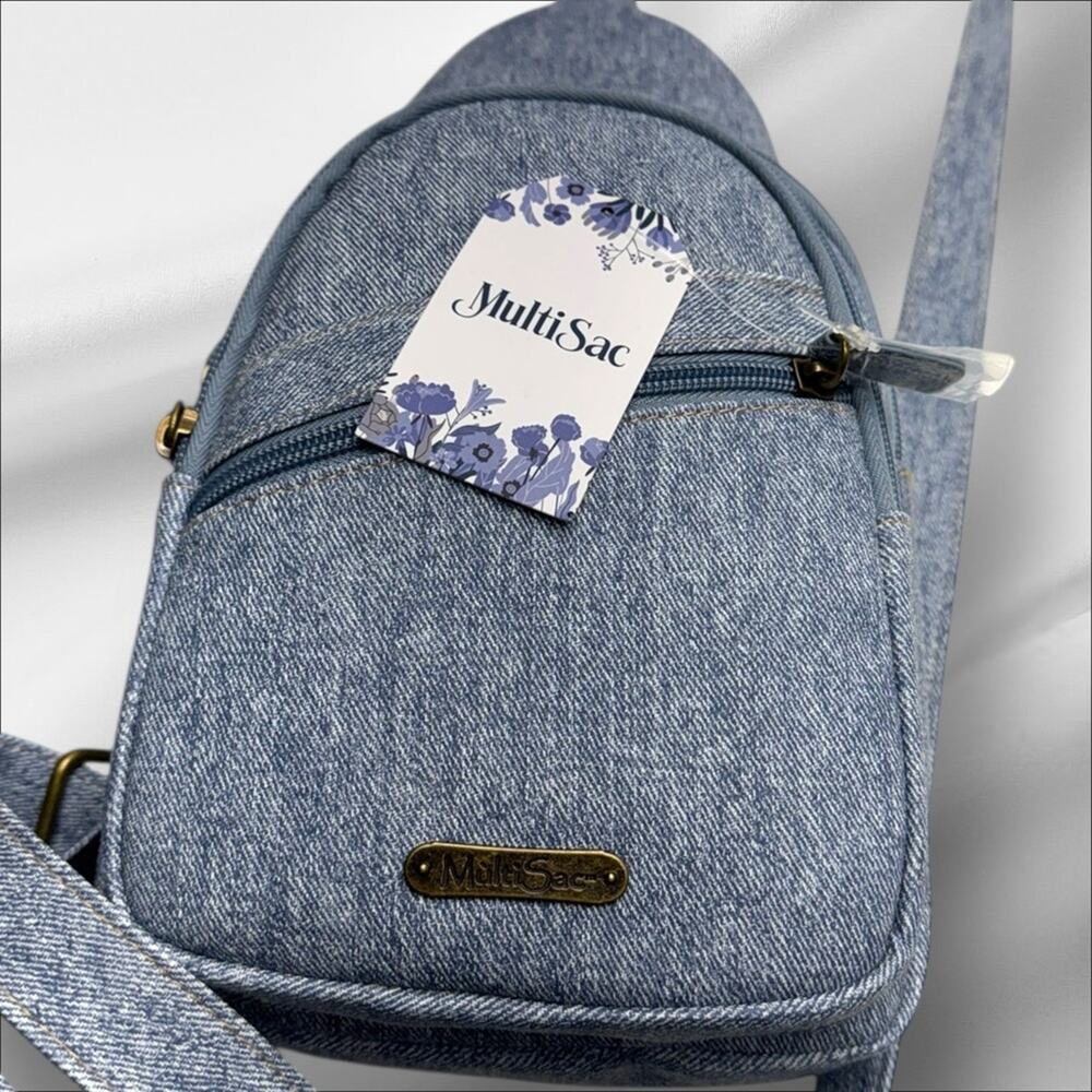 MULTISAC Blue Jean Denim CASPER SLING Bag